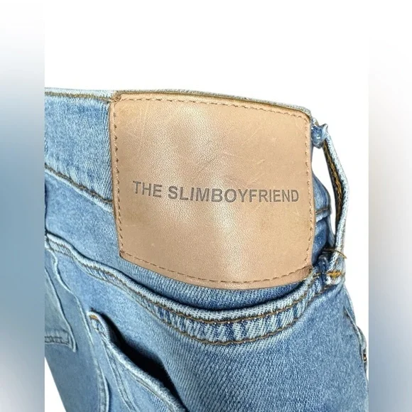 Zara women’s slim boyfriend light wash denim blue jeans sz 8 preloved di… - Picture 2 of 7